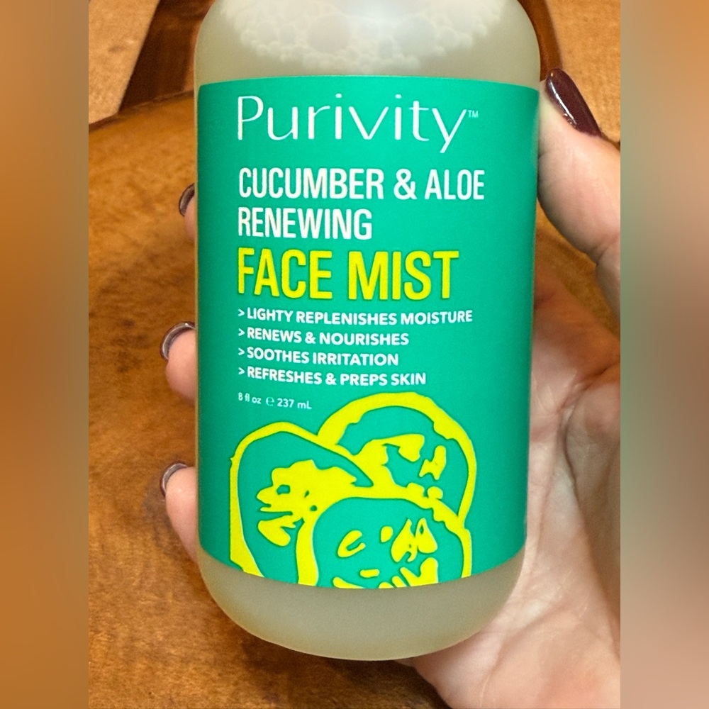 Purivity Cucumber & Aloe Renewing Face Mist. So soothing! New. 8oz